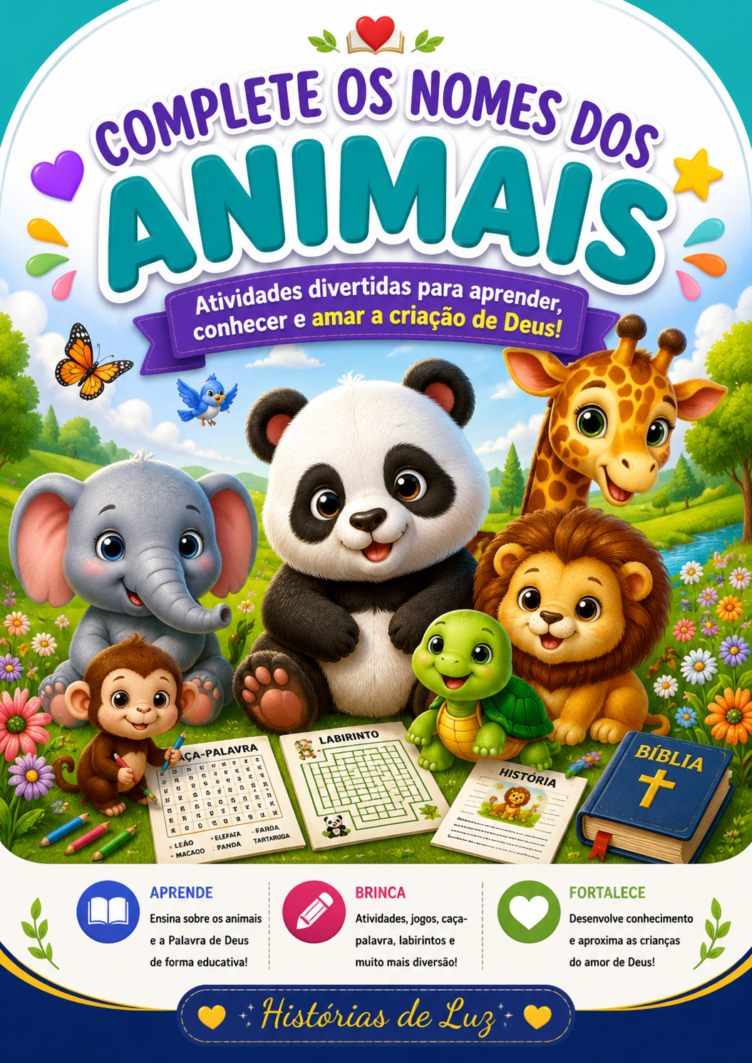Capa do eBook Complete os Nomes dos Animais